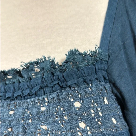 Free People Deep Blue Blouse - Picture 7 of 9